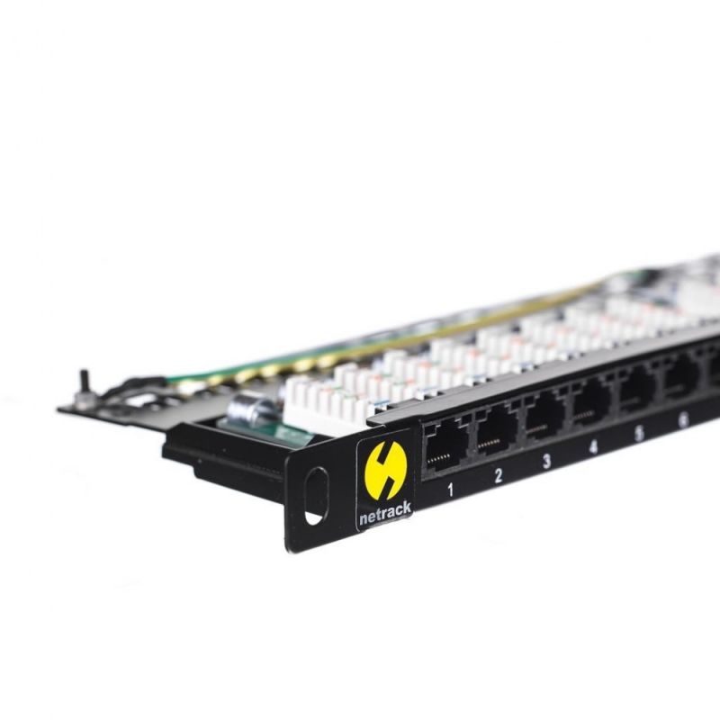 Netrack 19-inch 24-Port Cat. 5e UTP Patch Panel, Black