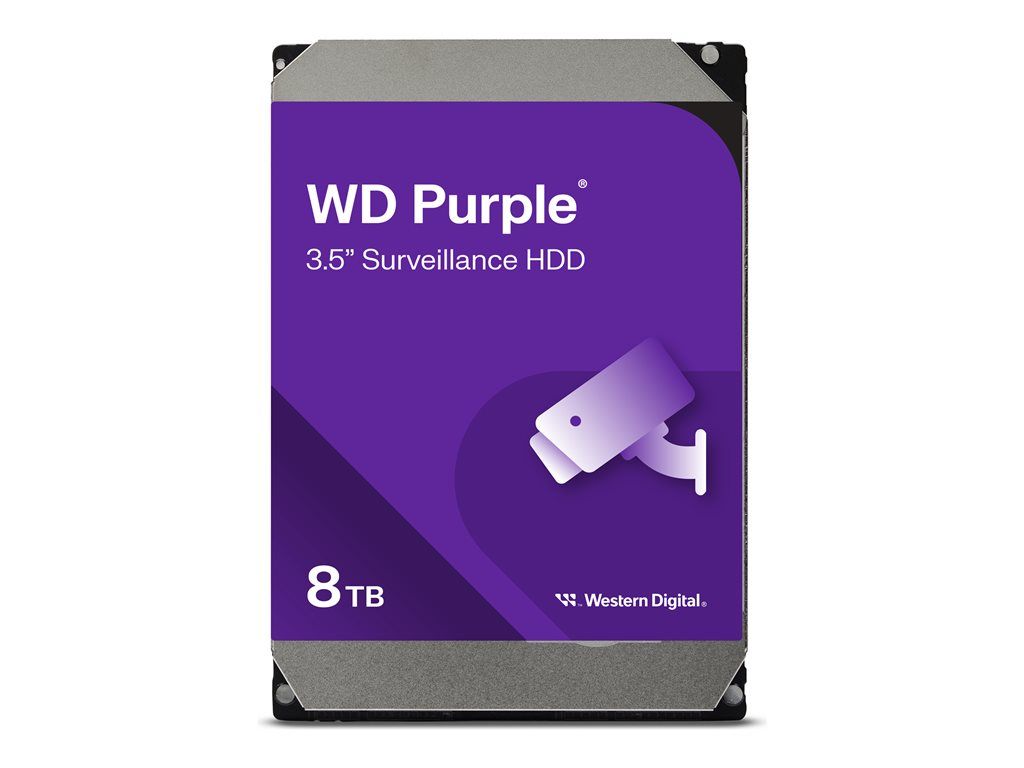 Western Digital Purple 8TB Internal Hard Drive - 3.5" SATA 6Gb/s, 5640 RPM, 256MB Cache