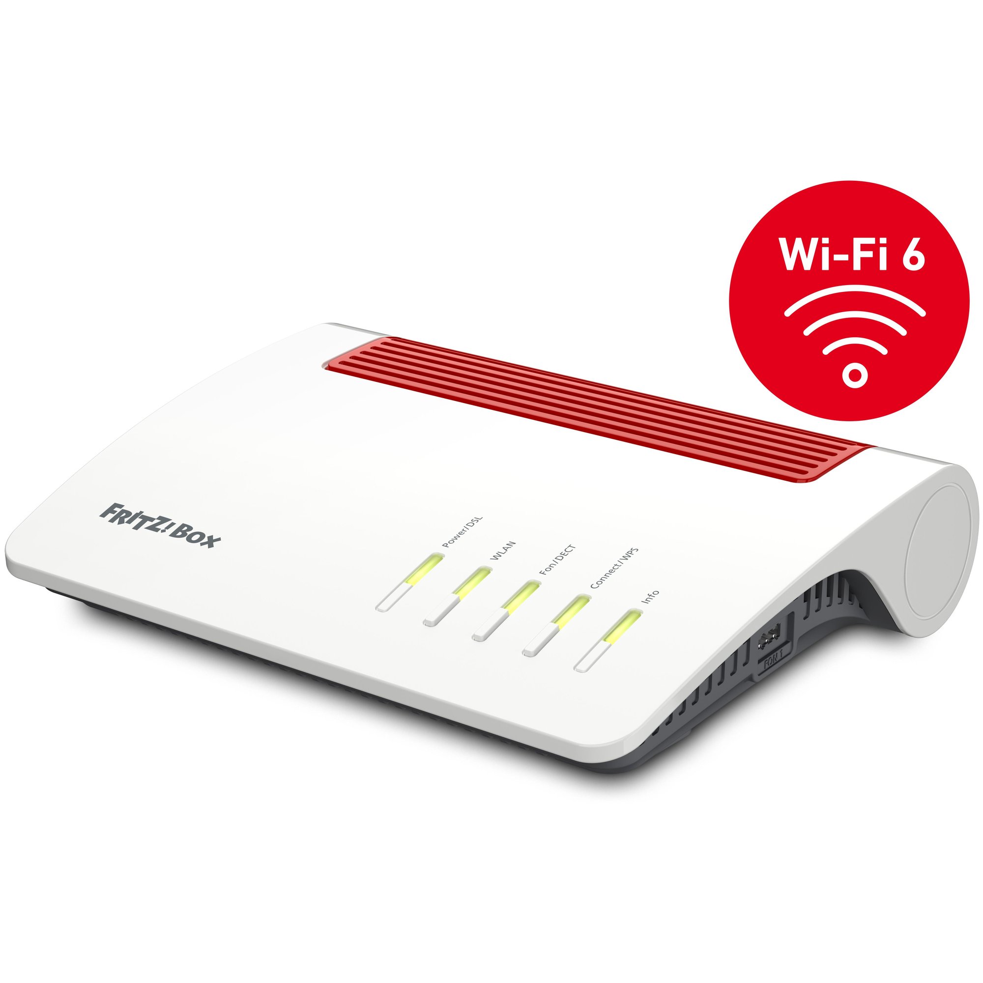 Fritz! Box 7590 AX Wireless Gigabit Ethernet Router Bi-band (2.4GHz / 5GHz) White