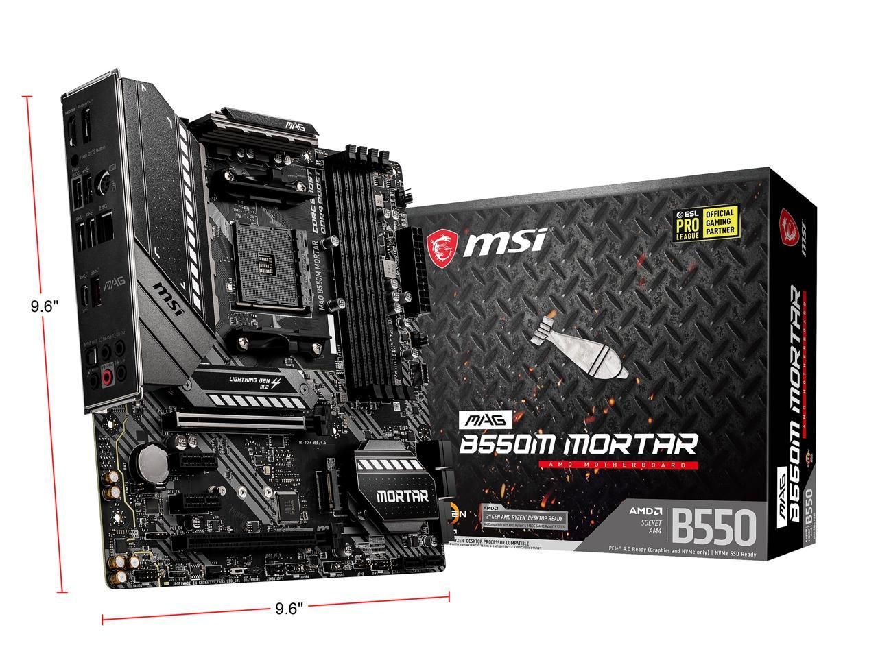 MSI B550M Mortar Micro ATX AMD Motherboard
