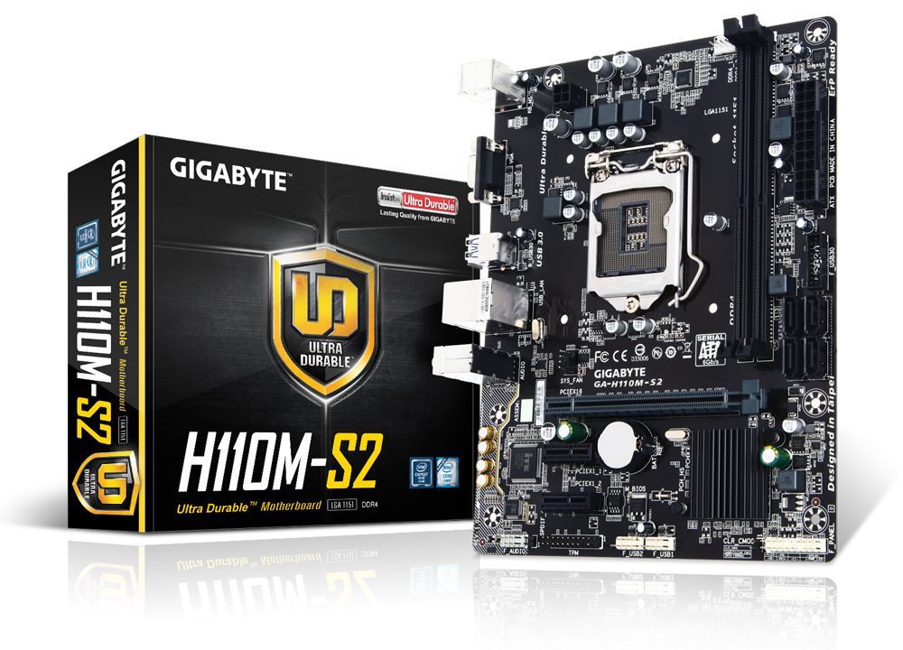 Gigabyte GA-H110M-S2 Motherboard - Supporting Intel Core 7th/6th Gen Processors