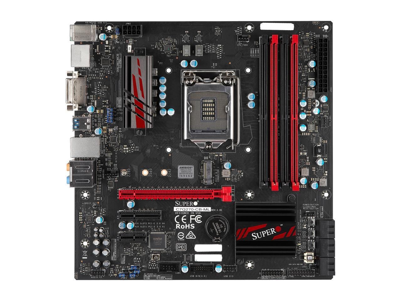 Supermicro C7Q270-CB-ML Micro ATX Motherboard with Intel Q270