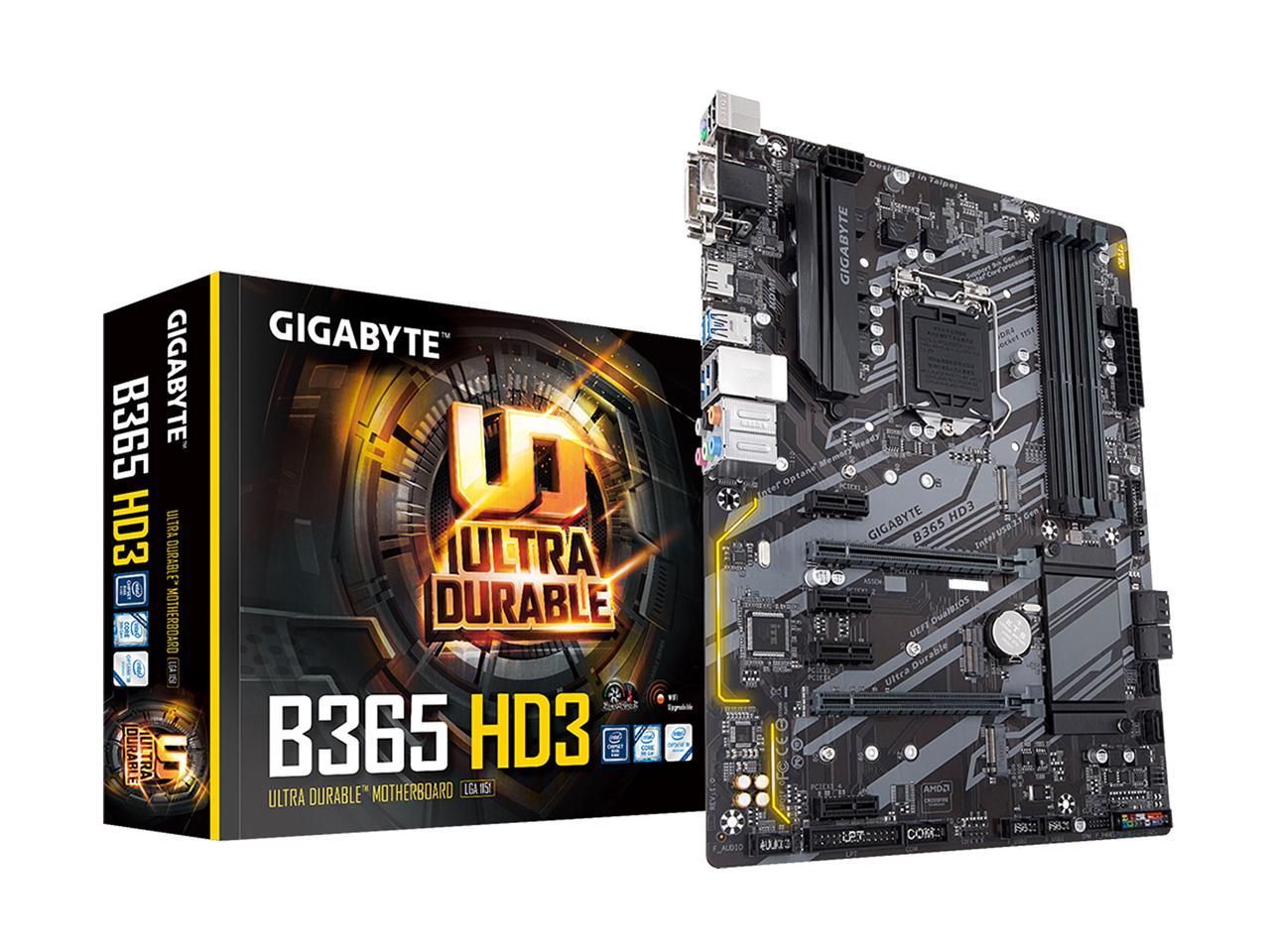 Placa base Gigabyte B365 HD3 LGA 1151 (serie 300) Intel B365 SATA 6Gb/s ATX