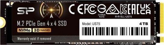 Silicon Power US75 - 4TB Internal SSD - M.2 2280, PCIe 4.0 x4 (NVMe)