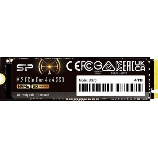 Disque dur SSD interne Silicon Power US75 - 4 To, M.2 2280, PCIe 4.0 x4 (NVMe)