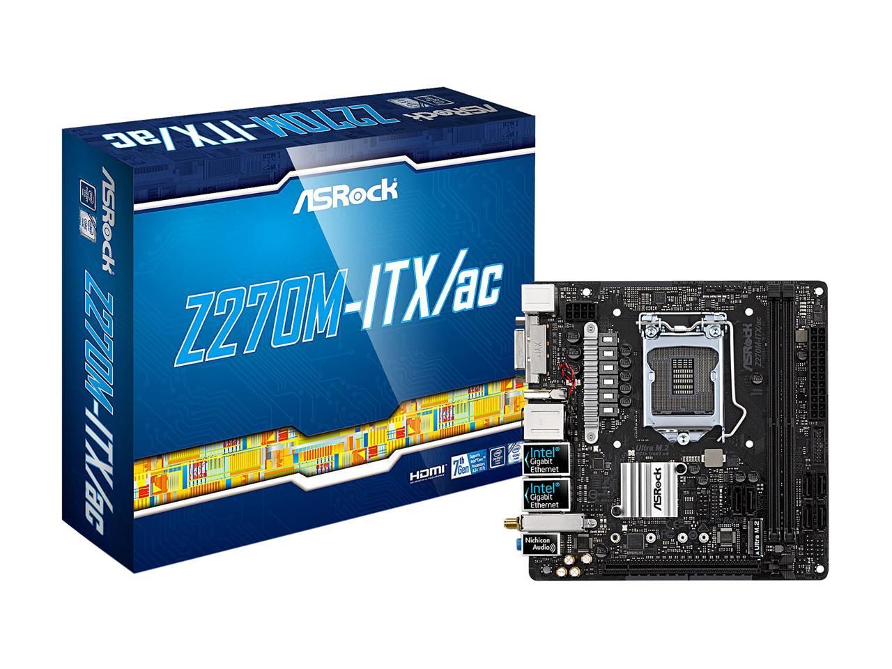 ASRock Z270M-ITX/ac Mini ITX Motherboard - Intel LGA 1151 Z270