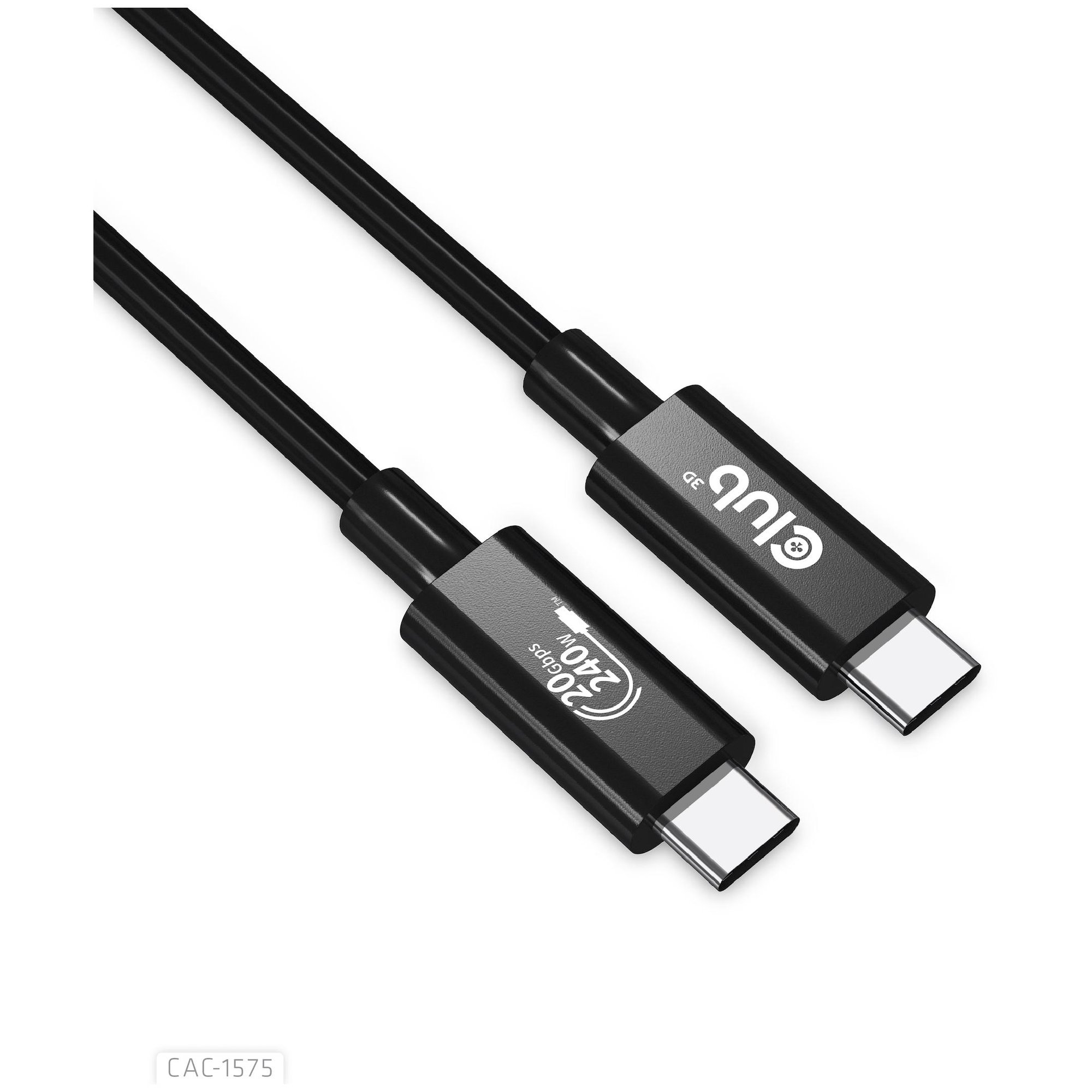 Club 3D USB-C Cable CAC-1575, 2m, USB4 Gen 2x2, Black