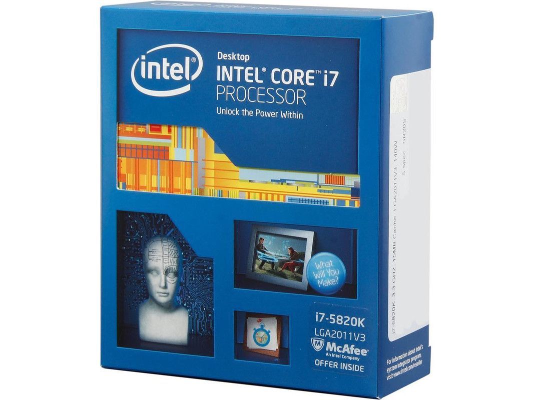 Intel Core i7-5820K Desktop Processor (6 Cores, 3.3 GHz, 15MB Cache, Hyper-Threading Technology)
