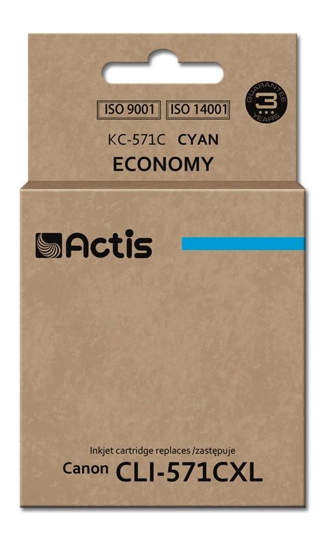 Cartucho de tinta Actis KC-571C (reemplazo de Canon CLI-571C)
