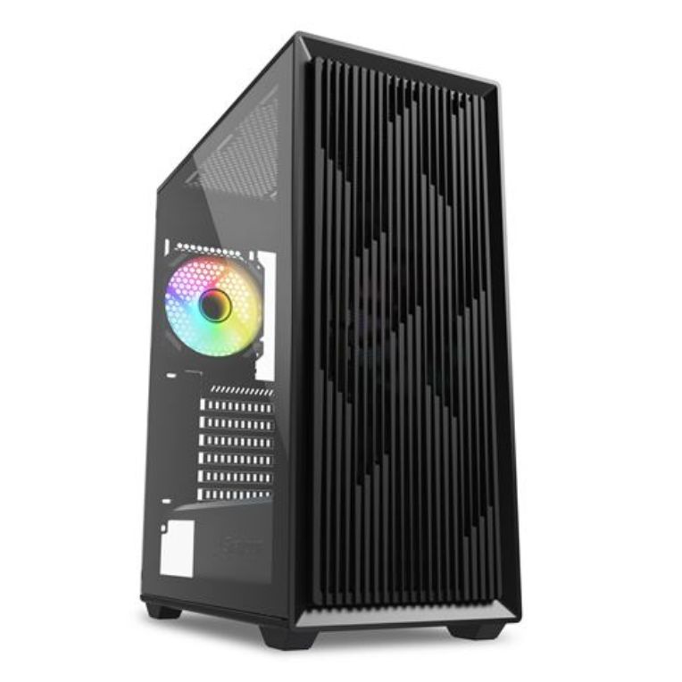 Sharkoon Vk2 RGB ATX Black - Mid-Tower Case - Black - RGB - Window