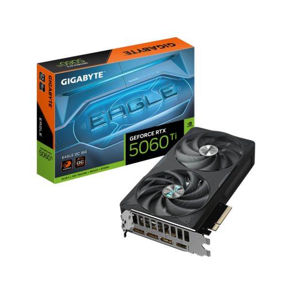 Gigabyte GeForce RTX 5060 Ti EAGLE OC 16G - 16GB GDDR7, 128-bit, PCIe 5.0, 2617MHz CPU Frequency, 3 x DisplayPort, 1 x HDMI