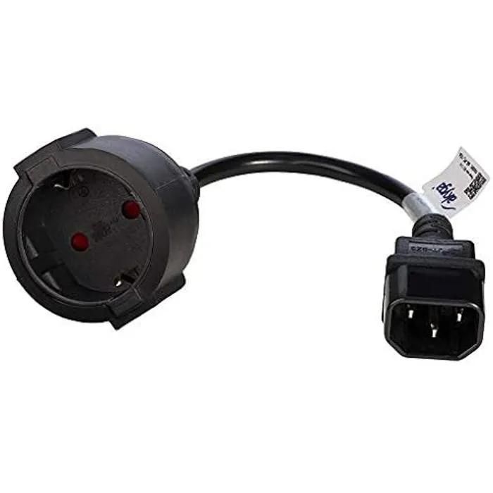 Akyga Schuko Power Cable - AK-PC-10A - 3-Pin IEC C14 - 15 cm - Black