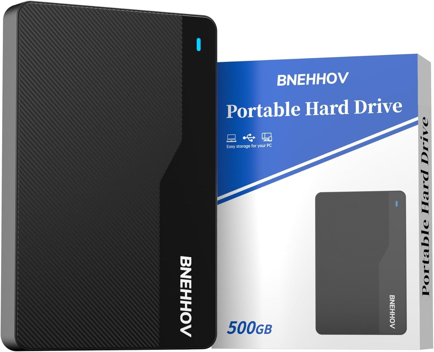 External Portable Hard Drive Ultra-Thin 500Gb Disk Drive USB 3.0 Storage Extension Compatible with PS4, PC, Mac, Laptop, Xbox, Android