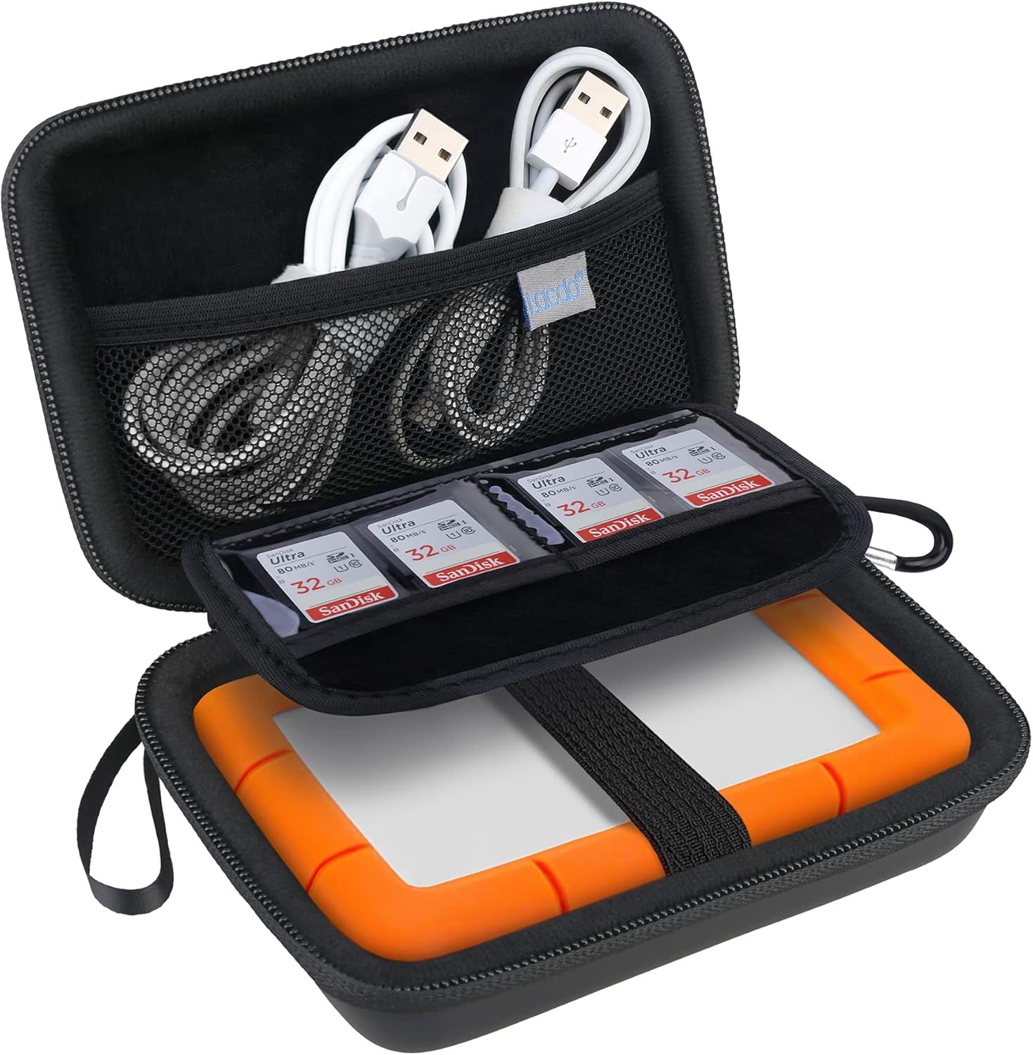Lacie Rugged External Hard Drive Case, Waterproof & Impact-Resistant, for 1TB - 5TB Drives