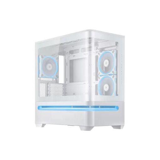 Caja de ordenador ASUS Prime AP202 TG ARGB Blanco - Micro-ATX/Mini-ITX Compacto