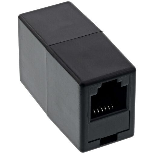 InLine RJ12 Cable Adapter Female to Female Black