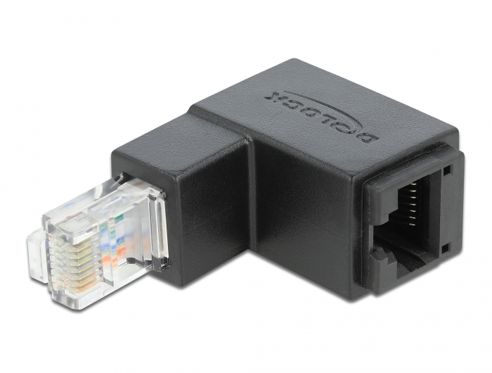 Delock Angle Adaptor - RJ45 Male to Female Cat.6 UTP