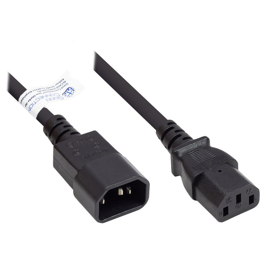 Alcasa Electric Cable P1430-S010, 1m, C14 to C13 Connector