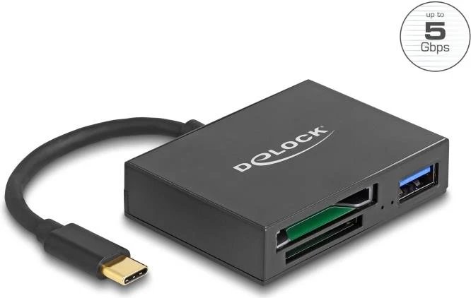 Delock SD and XQD 2.0 Card Reader with USB-C Interface (91711)