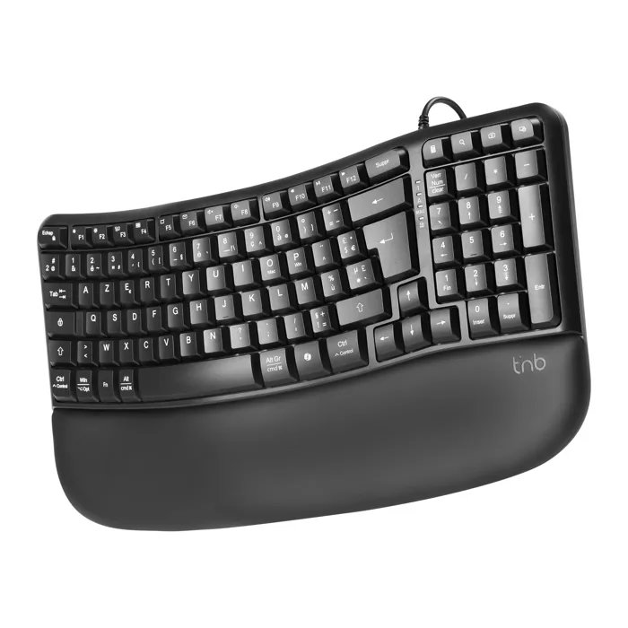TNB ERGO - USB-C Keyboard - AZERTY - Black