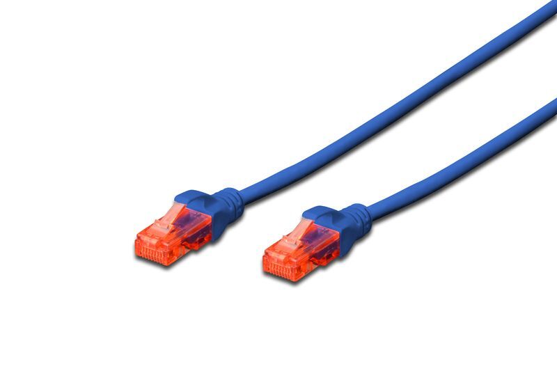 Digitus Professional - RJ-45 (M) to RJ-45 (M) Cable - UTP - CAT 6 - Straight, No Hook - Blue