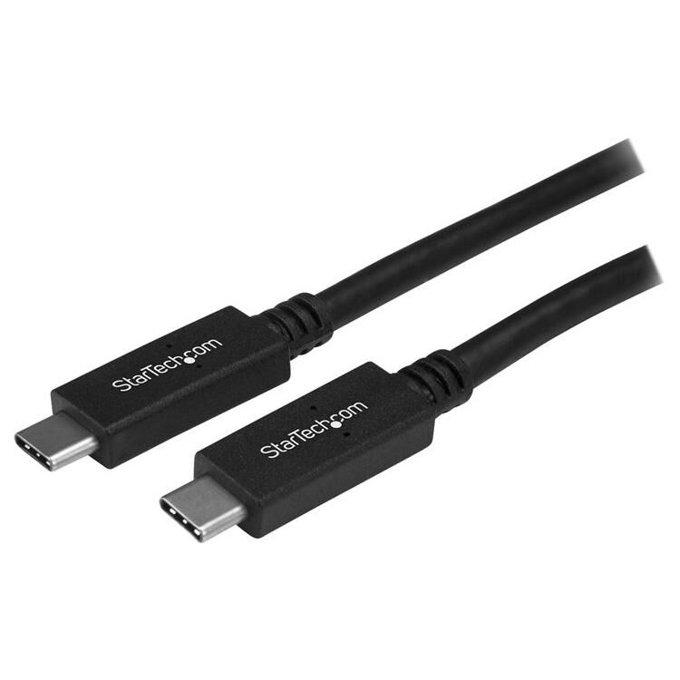 StarTech Câble USB-C vers USB-C de 1 m - Cordon USB Type C vers USB Type C - M/M - USB 3.0 (5Gb/s) - Câble USB - USB-C (M) droit pour USB-C (M) droit - USB 3.1 Gen 2 / Thunderbolt 3 / DisplayPort 1.2 - 1 m - support 4K - noir - pour P/N:...