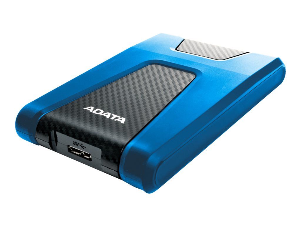 ADATA DashDrive Durable HD650 - 2TB External Hard Drive - 2.5" - USB 3.1 - AES 256-bit Encryption - Blue