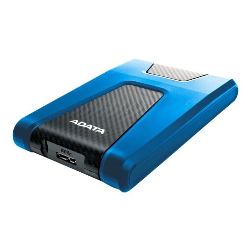 ADATA DashDrive Durable HD650 - 2TB External Hard Drive - 2.5" - USB 3.1 - AES 256-bit Encryption - Blue