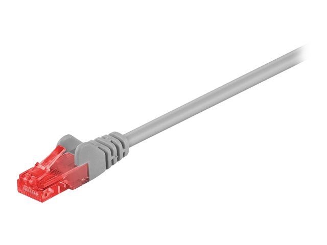 Wentronic RJ-45 to RJ-45 Cable - 3m - UTP Cat 6 - Molded, Round, Locking - Grey