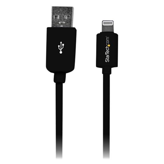 Cable StarTech Lightning a USB, 3 pies Negro