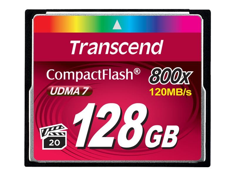 Transcend CompactFlash Memory Card - 128GB, 800x