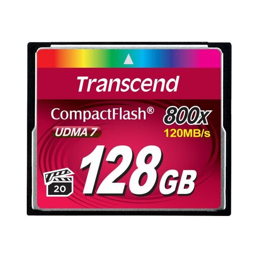 Transcend CompactFlash Memory Card - 128GB, 800x