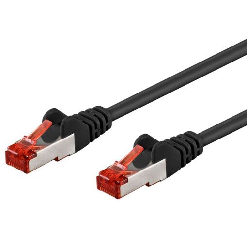 IC Intracom Network Patch Cable, Cat6, 5m, Black, Copper, S/FTP, LSOH/LSZH, PVC, RJ45, Gold-Plated Contacts, Snagless, Booted, Lifetime Warranty
