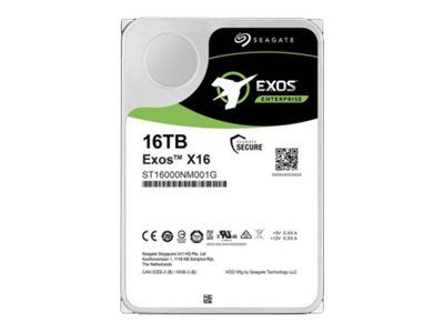 Seagate Exos X16 16TB Internal Hard Drive - SAS 12Gb/s, 7200 RPM, 256MB Buffer, Self-Encrypting Drive (SED)