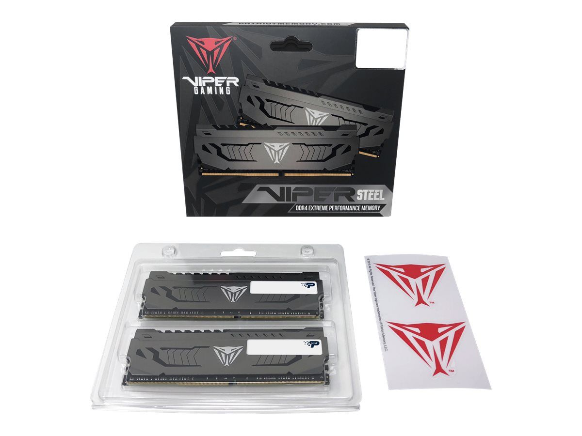 Patriot Extreme Performance Viper Steel - DDR4 Kit - 32GB (2x16GB) - 3200MHz / PC4-25600 - CL16 - 1.35V - Unbuffered Non-ECC Memory