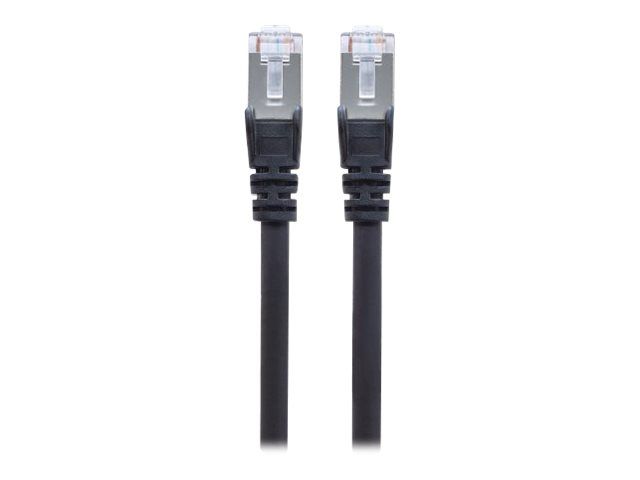 IC Intracom Network Patch Cable, Cat7/Cat6A, 7.5ft, Black, Copper, S/FTP, LSOH/LSZH, PVC, RJ45, Gold-Plated Contacts, Snagless, Booted, Lifetime Warranty