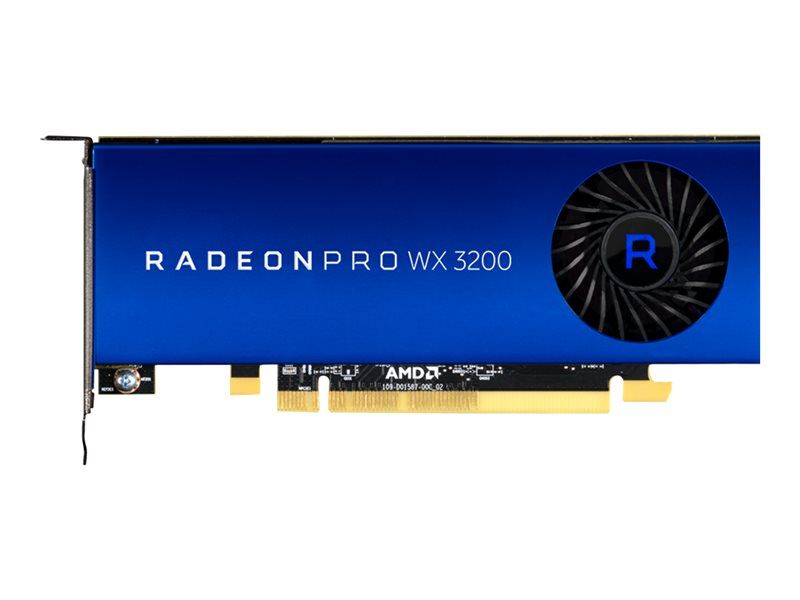 AMD Radeon Pro WX 3200 Graphics Card - 4GB GDDR5 - Low Profile PCIe 3.0 x16 - 4x Mini DisplayPort