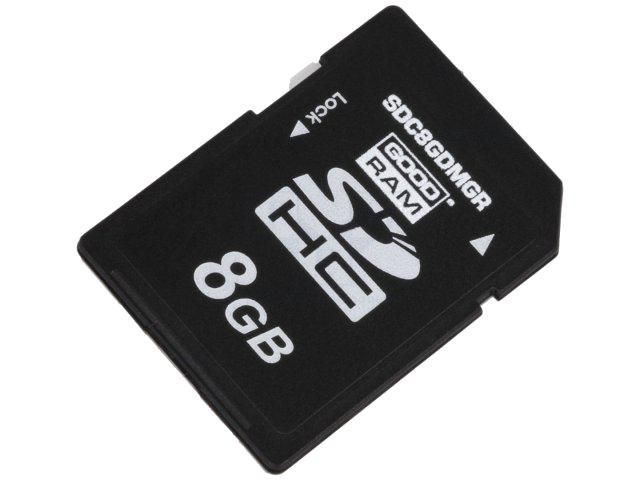 Goodram 8GB Industrial SDHC MLC Memory Card - Temp.-40/85