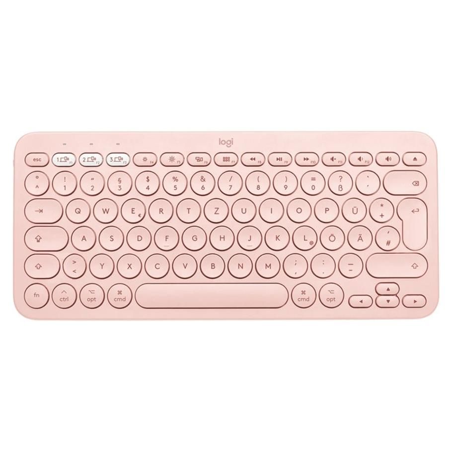 Logitech K380 Multi-Device Bluetooth Keyboard - German QWERTZ - Pink