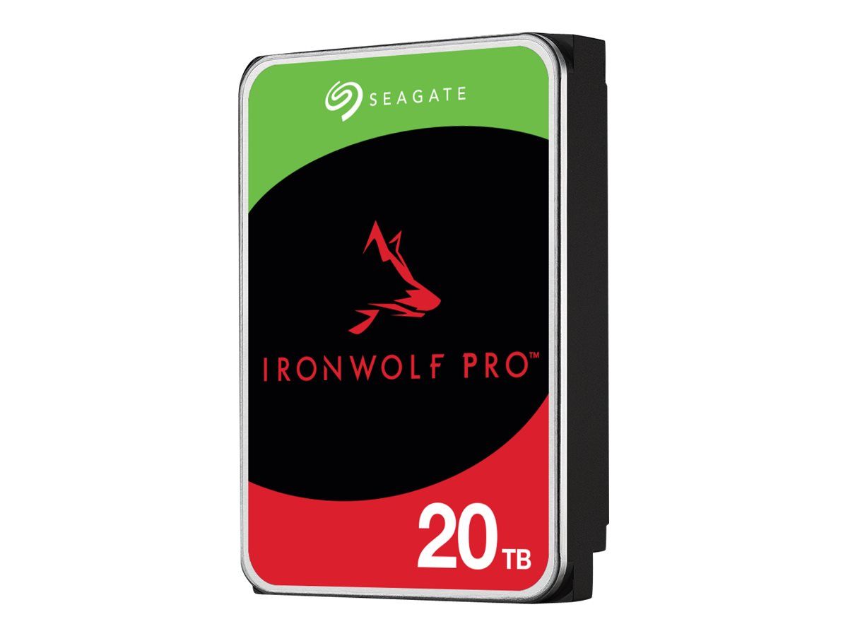 Seagate IronWolf Pro 20TB Internal Hard Drive - 7200 RPM, 256MB Buffer, SATA 6Gb/s, 3-Year Seagate Rescue Data Recovery
