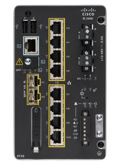 Cisco Catalyst IE3400 Rugged Series Switch - 8 x 10/100/1000 + 2 x Gigabit SFP