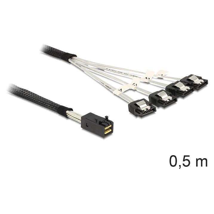 Delock SAS to SATA Cable - 4-Port, 50cm