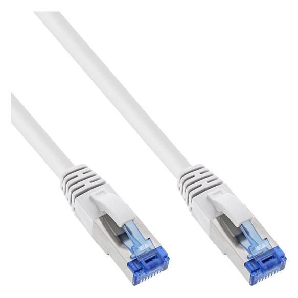 INTOS ELECTRONIC RJ-45 to RJ-45 Cable - 1.5m - SFTP, PiMF - CAT 6a - Halogen and Hook Free - White