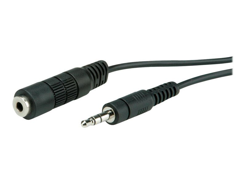 Secomp Audio Cable Extension - 3.5mm Stereo Male to Female - 3m - Shielded - Black
