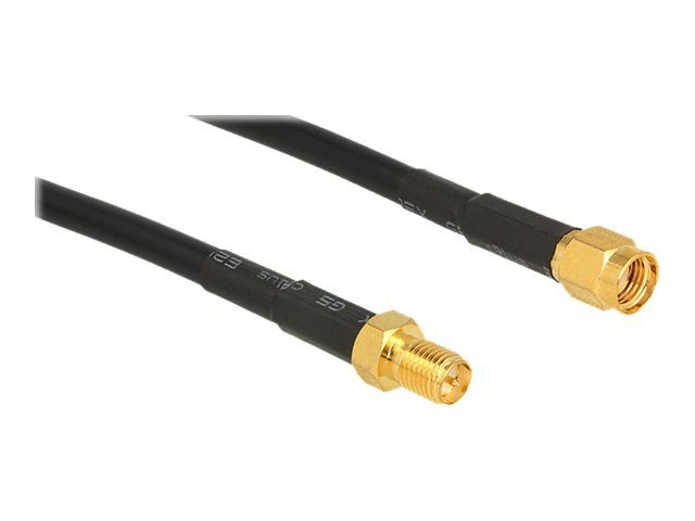 Delock CFD200 - Antenne Cable Extender - RP-SMA (F) to RP-SMA (M) - 1m - Black