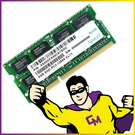 Memoria RAM Apacer 8GB SODIMM DDR3 (AS08GFA60CATBGC, PC3-12800, 1600MHz, CL11)