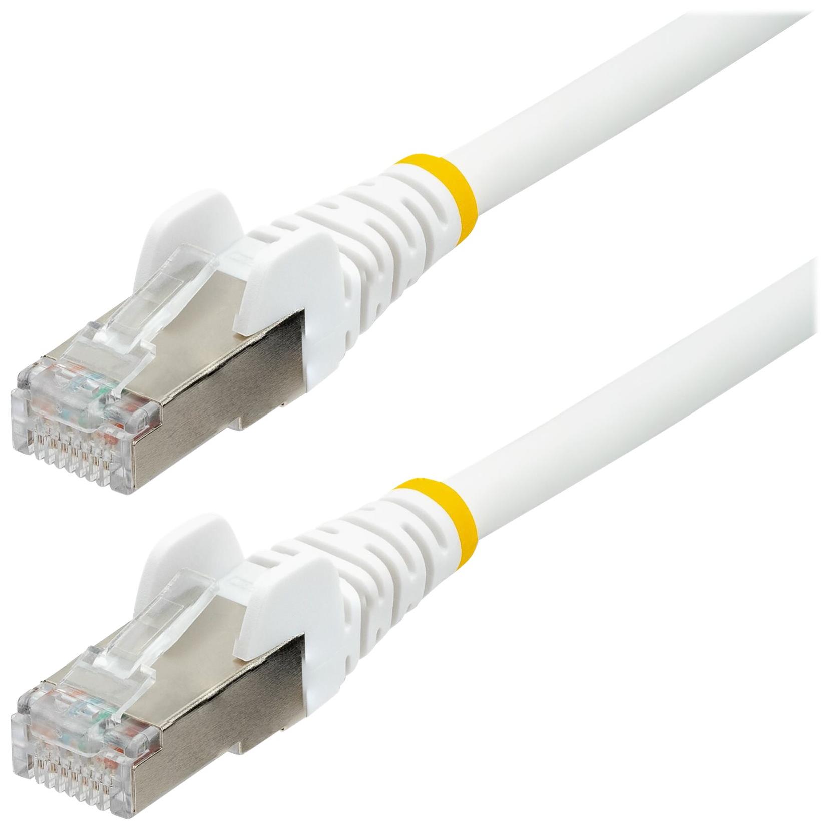 Cable de red StarTech de 1.5 m CAT6a - S/FTP, 10GbE PoE, 100 W, RJ-45, sin halógeno, moldeado, blanco