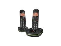 Doro PhoneEasy 105WR Duo Cordless Phone with Caller ID and DECTGAP - Black + Extra Handset