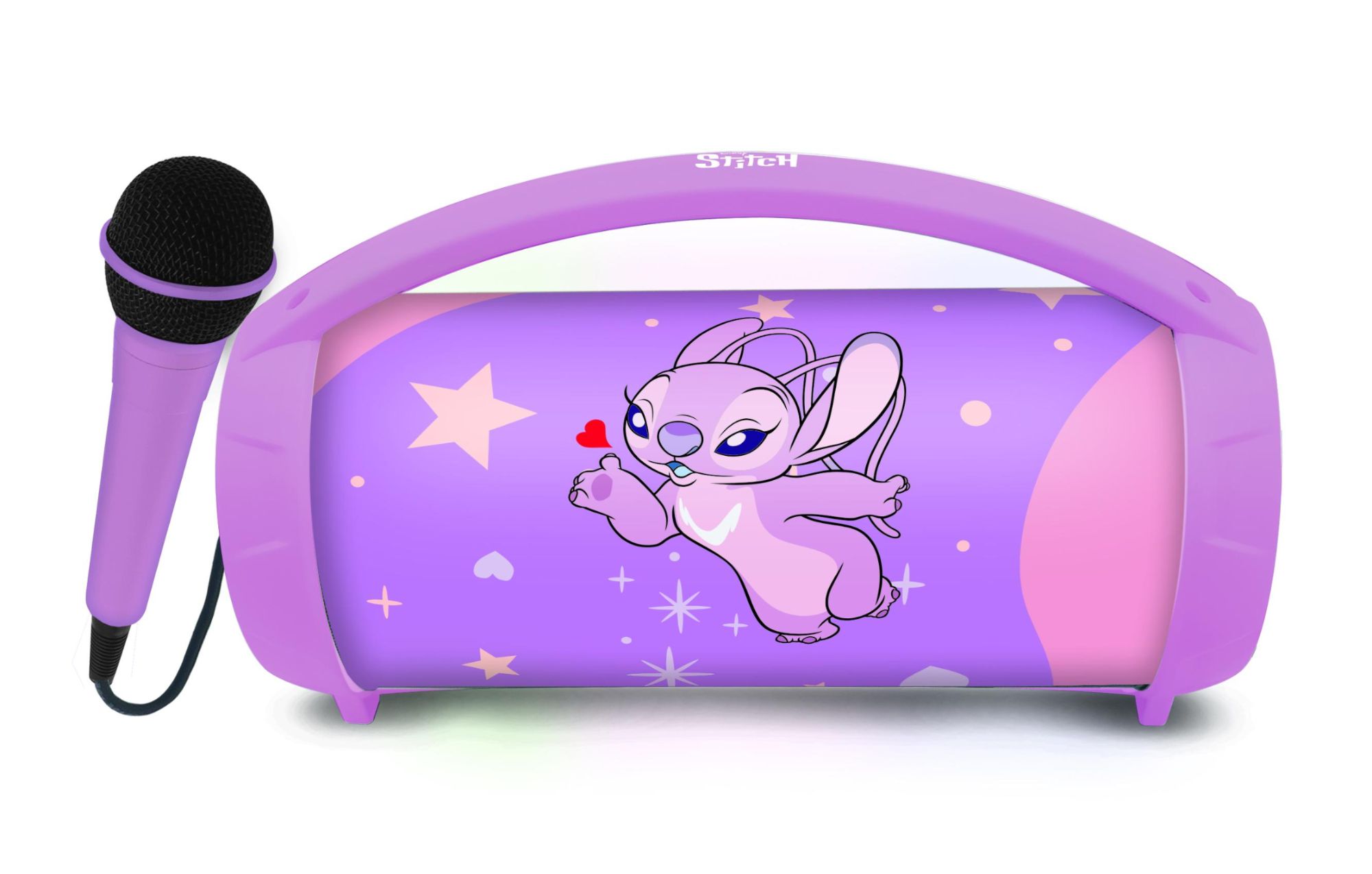 Altavoz inalámbrico Bluetooth con iluminación Lexibook y micrófono de bordado ángel
