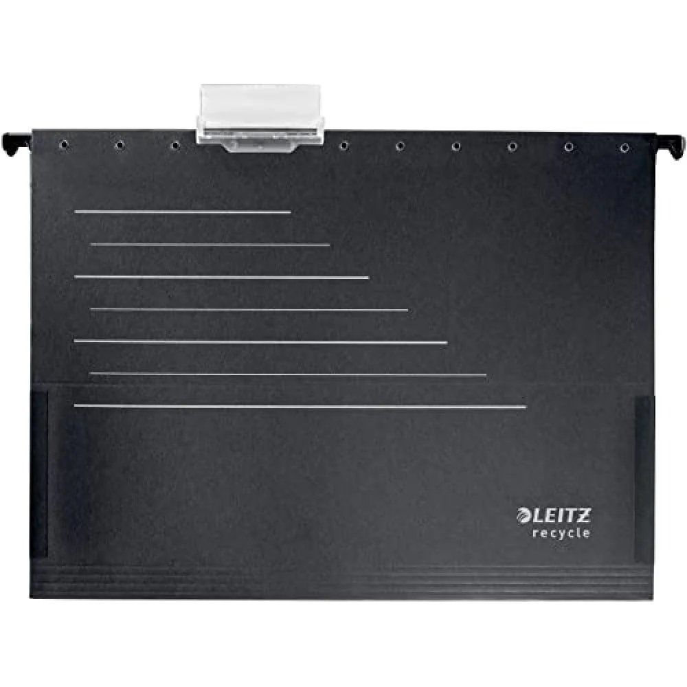 Leitz A4 File Folder, Black Cardboard (19220095)